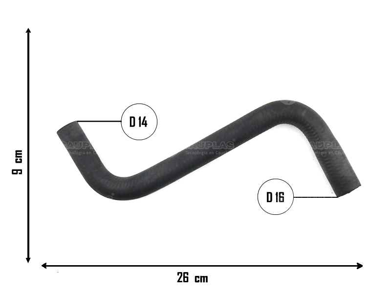CAUPLAS MANGUERA CALEFACTOR SALIDA CHEVROLET SPARK GT OEM: 96676780