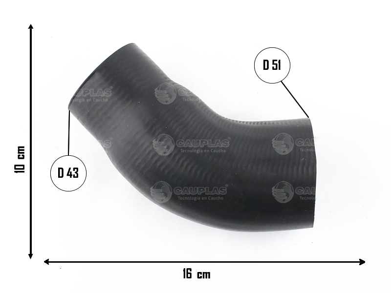 CAUPLAS MANGUERA CIRCULACION DE AIRE FORD RANGER II  =YACO 4311