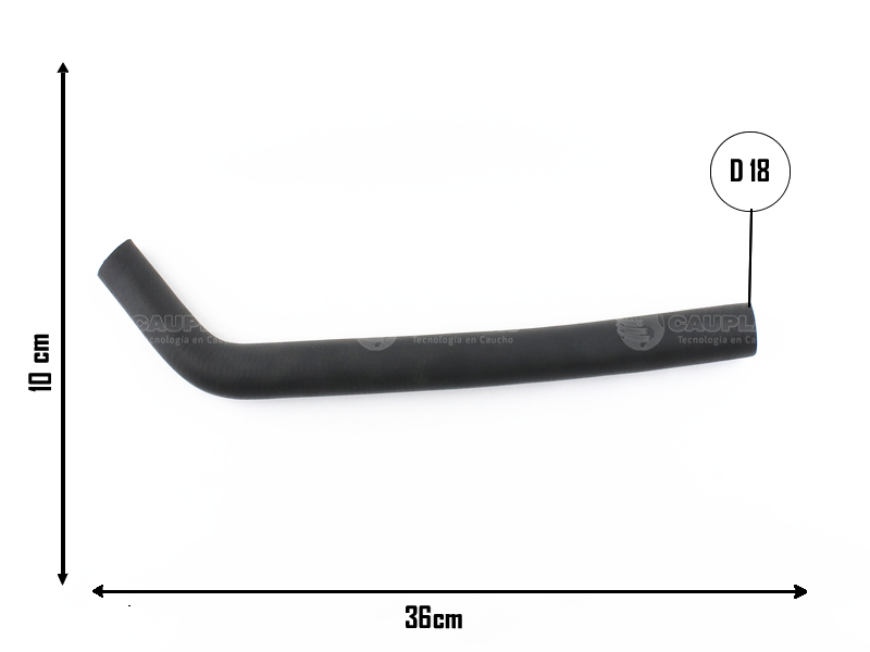 CAUPLAS MANGUERA DESCARGA DE GASES PEUGEOT 504  =YACO 1197