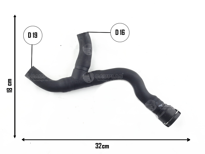 CAUPLAS MANGUERA PASO DE AGUA VW POLO VIRTUS OEM: 2QB122073