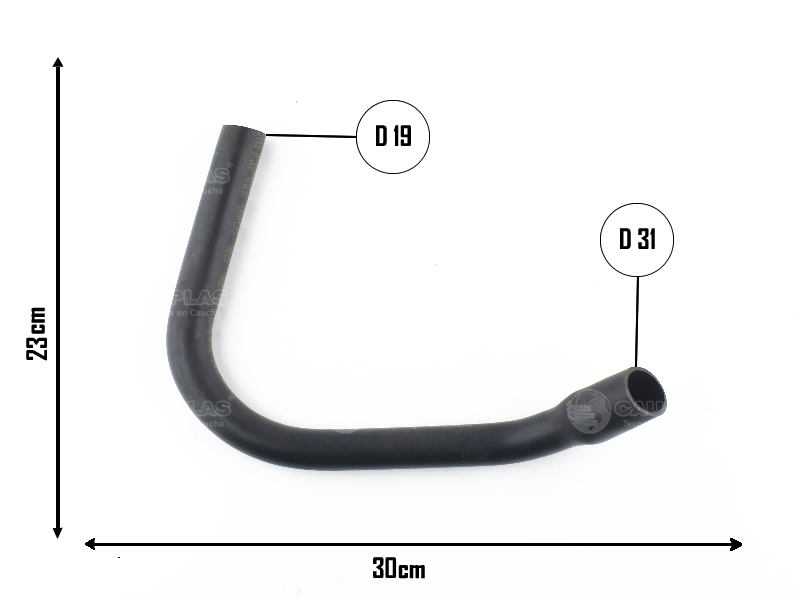 CAUPLAS MANGUERA DESCARGA DE GASES FIAT 147 II FIORINO I  =YACO 984