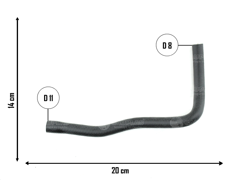 CAUPLAS MANGUERA DESCARGA DE GASES CHEVROLET SPARK OEM:96490241