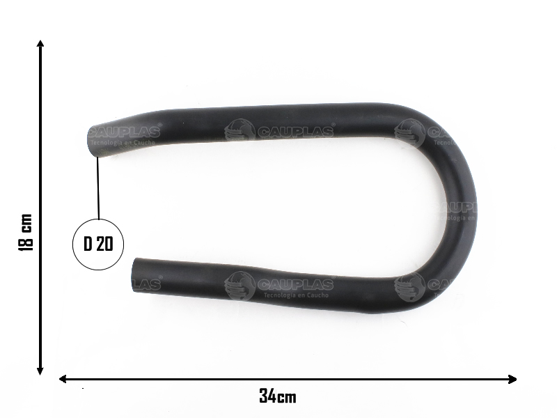 CAUPLAS MANGUERA DESCARGA DE GASES FIAT 147 I DUNA UNO I  =YACO 1237