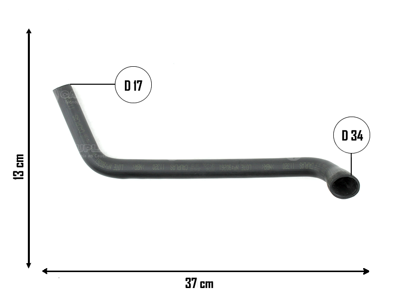 CAUPLAS MANGUERA DESCARGA DE GASES VW GOL II OEM:377103493A