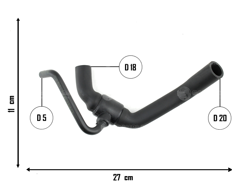 CAUPLAS MANGUERA DESCARGA DE GASES VW GOL II