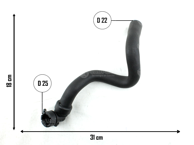 CAUPLAS MANGUERA CALEFACTOR ENTRADA PEUG  307-308-3008 CITROEN C4/C4PICASSO =YACO 4450