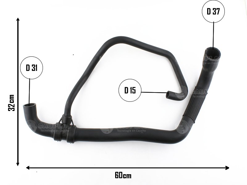 CAUPLAS MANGUERA RADIADOR INFERIOR PEUGEOT EXPERT OEM:1351Z0