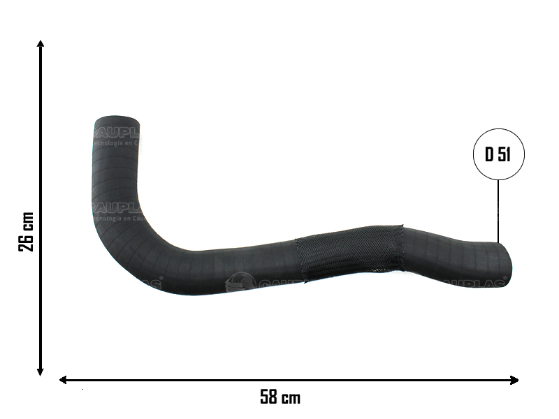 CAUPLAS MANGUERA INTERCOOLER ENTRADA FIAT DUCATO II  =YACO 3759/4219