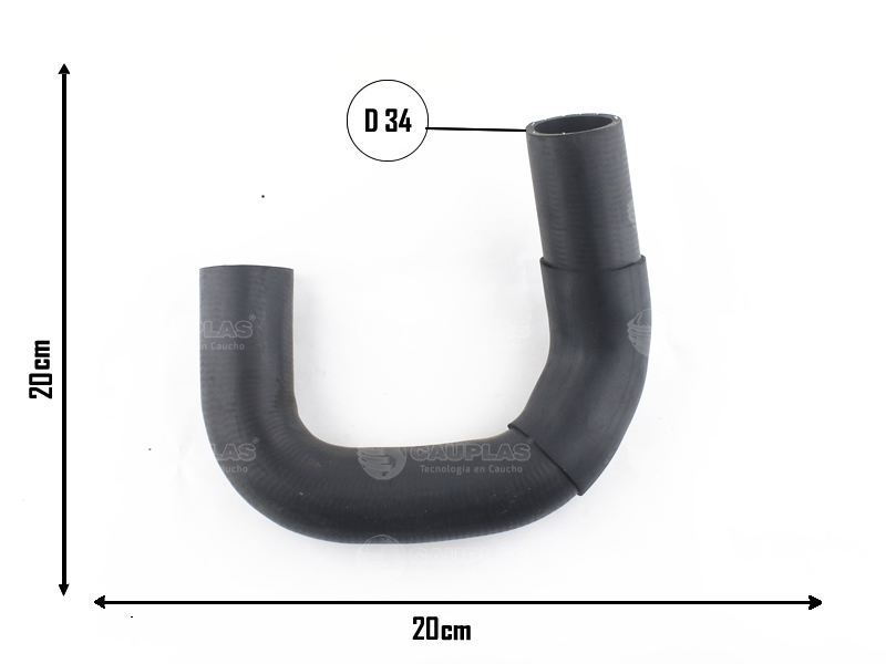 CAUPLAS MANGUERA INTERCOOLER ENTRADA FIAT STRADA II OEM:51784072 =YACO 4481