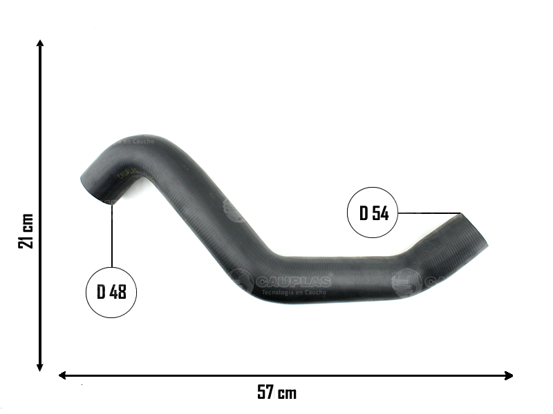 CAUPLAS MANGUERA RADIADOR SUPERIOR FORD CARGO OEM:AC458260DA