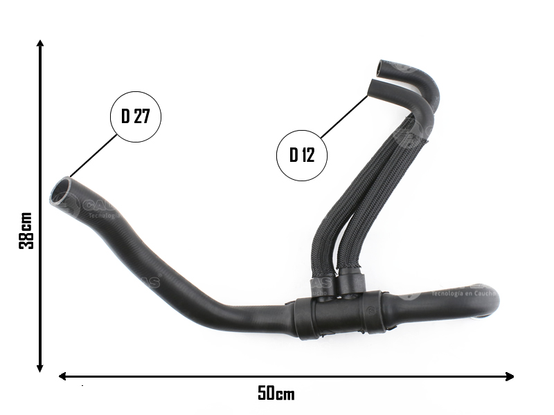 CAUPLAS MANGUERA RADIADOR INFERIOR PEUG 206 OEM:1351ZF