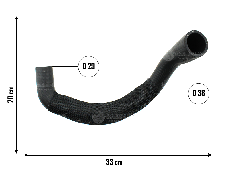 CAUPLAS MANGUERA RADIADOR INFERIOR P306 OEM:1343W2 =YACO 3176