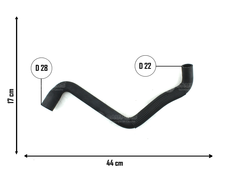 CAUPLAS MANGUERA RADIADOR INFERIOR  PEUG 308 3008 =YACO 4127