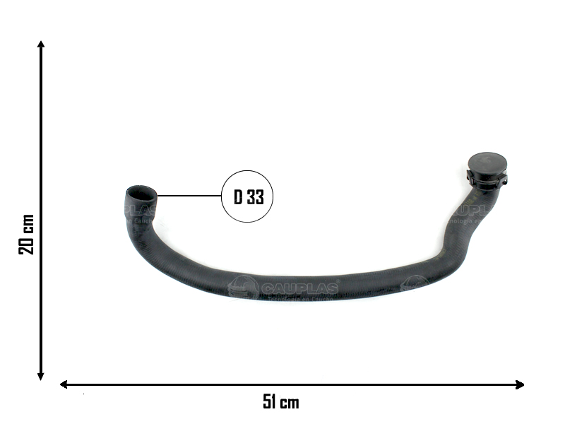 CAUPLAS MANGUERA RADIADOR INFERIOR P405 OEM:1351A30 =YACO 2226