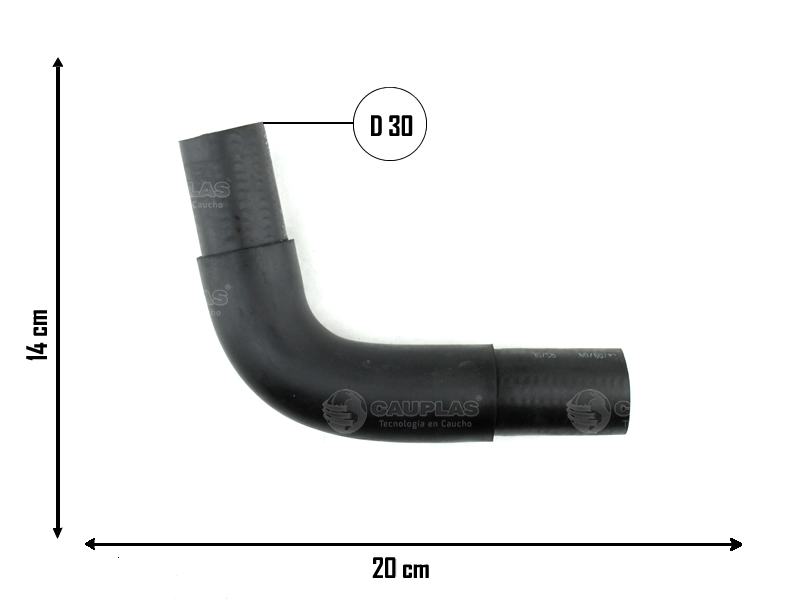 CAUPLAS MANGUERA RADIADOR INFERIOR PEUGEOT 406
