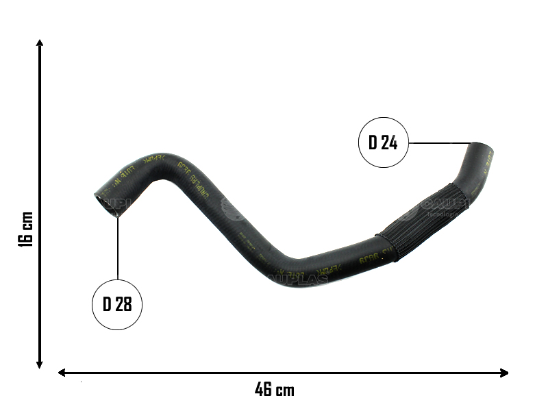 CAUPLAS MANGUERA RADIADOR INFERIOR PEUG 408-308-3008-5008 C4 OEM:135223 =YACO 4249