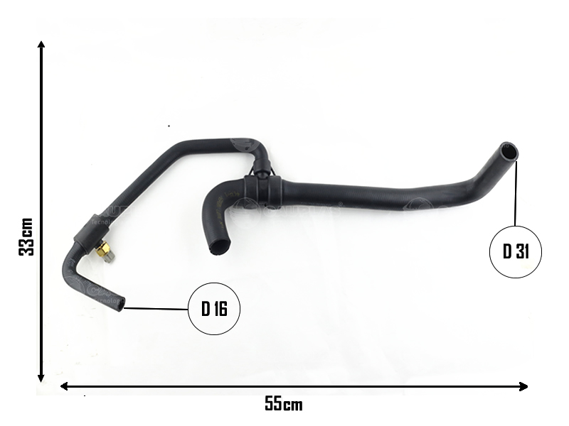 CAUPLAS MANGUERA RADIADOR INFERIOR A CALEFACCION FORD FIESTA I OEM:97FB8B273SC  98FU8B273BA