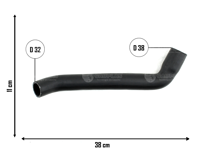 CAUPLAS MANGUERA RADIADOR INFERIOR PEUG 504/505  =YACO 869