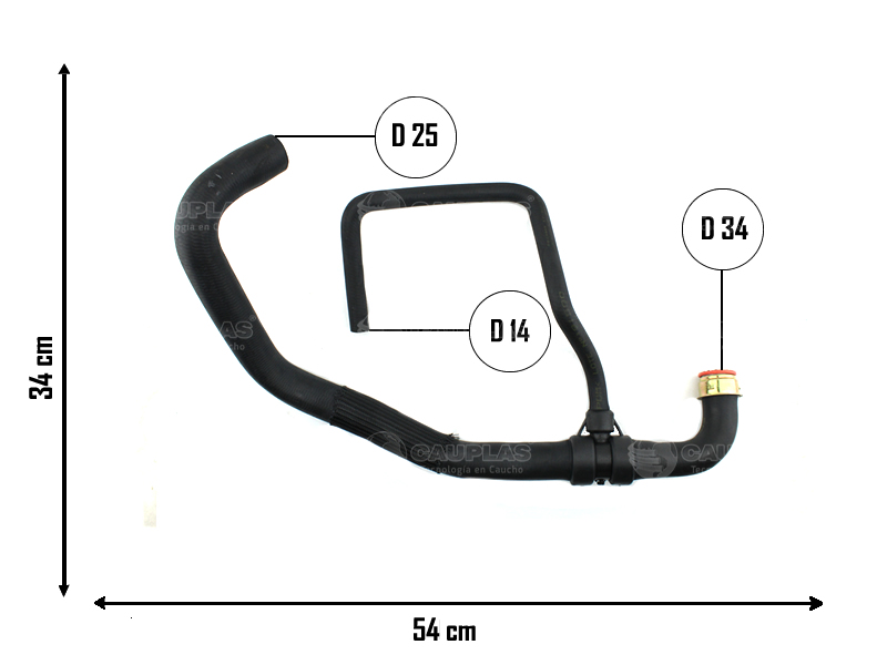 CAUPLAS MANGUERA RADIADOR INFERIOR PEUGEOT EXPERT OEM:1351Z00