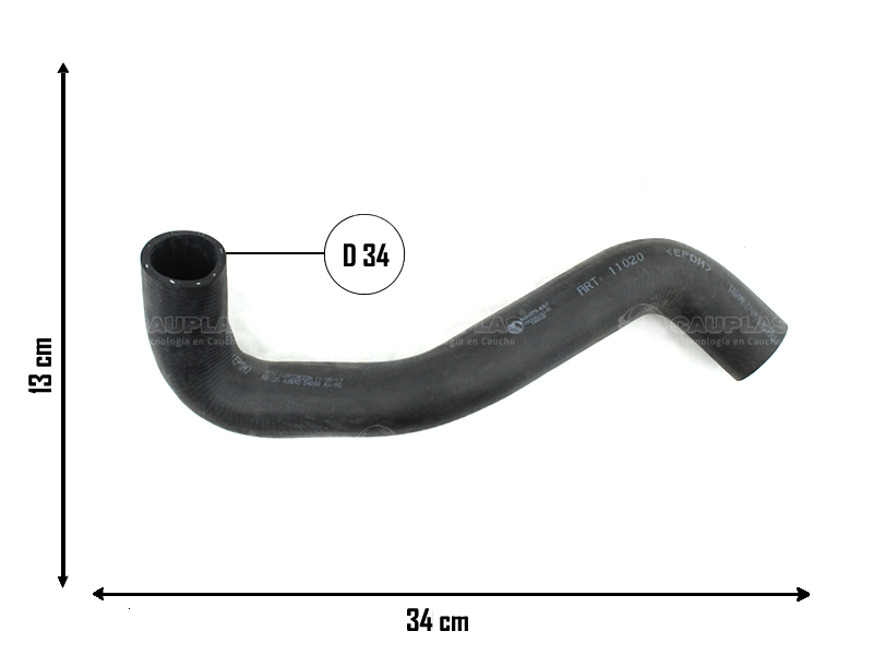 CAUPLAS MANGUERA RADIADOR INFERIOR FORD FOCUS III = YACO 4316