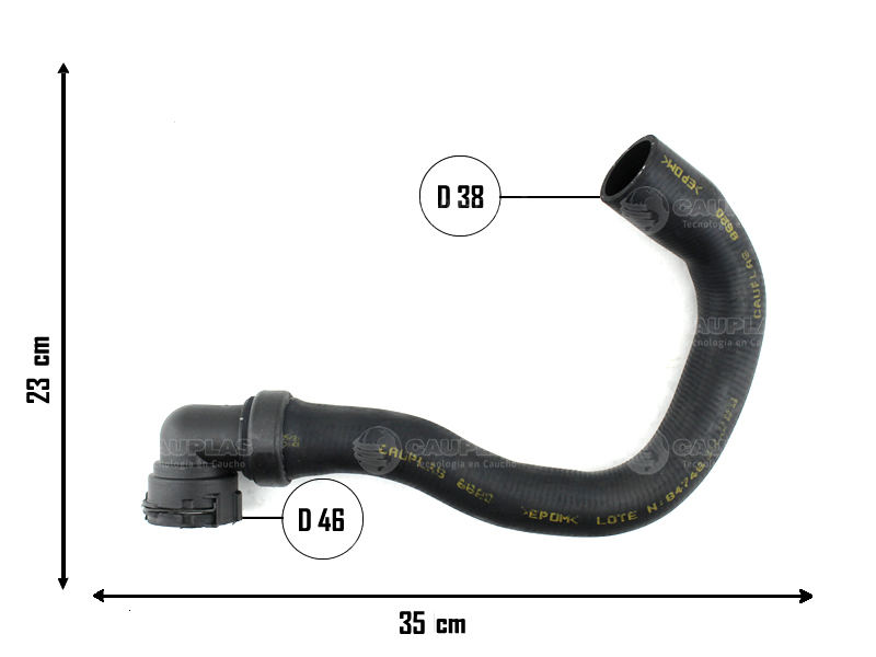 CAUPLAS MANGUERA RADIADOR INFERIOR FIAT LINEA I PUNTO I
