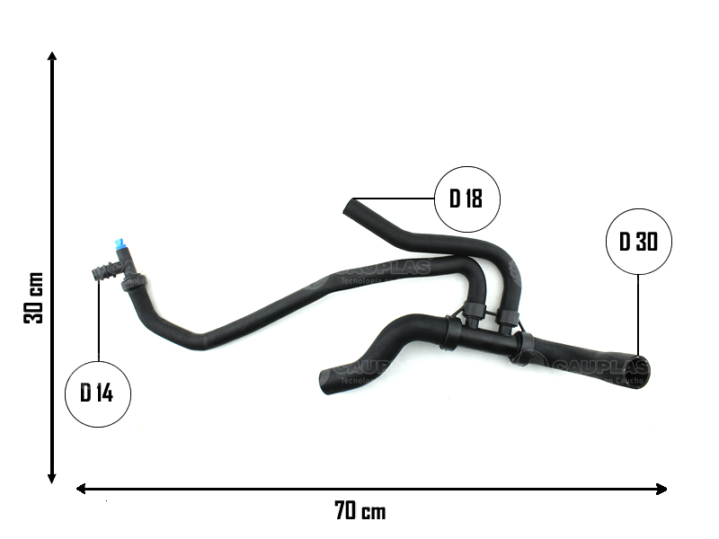 CAUPLAS MANGUERA RADIADOR INFERIOR FIAT MOBI OEM:51968407