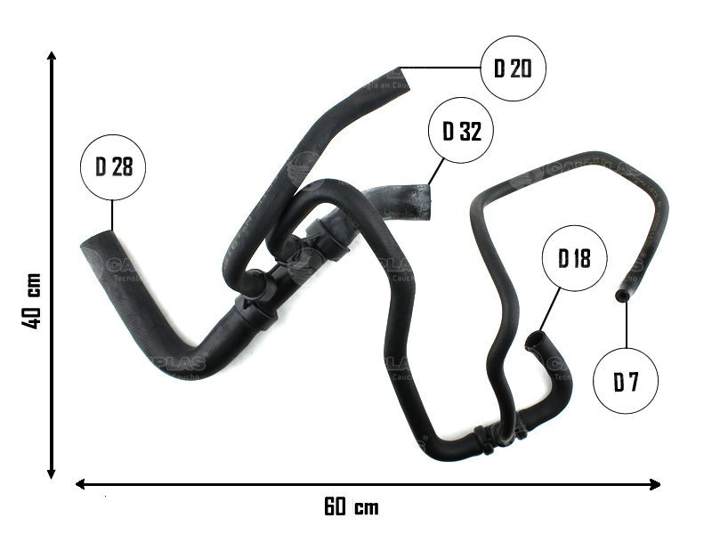 CAUPLAS MANGUERA RADIADOR INFERIOR FIAT STRADA II OEM:51789163