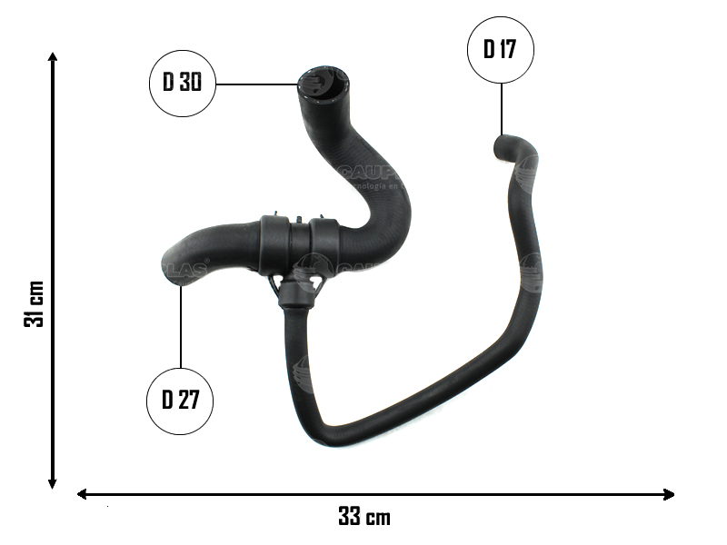 CAUPLAS MANGUERA RADIADOR INFERIOR FIAT STRADA II  =YACO 4478