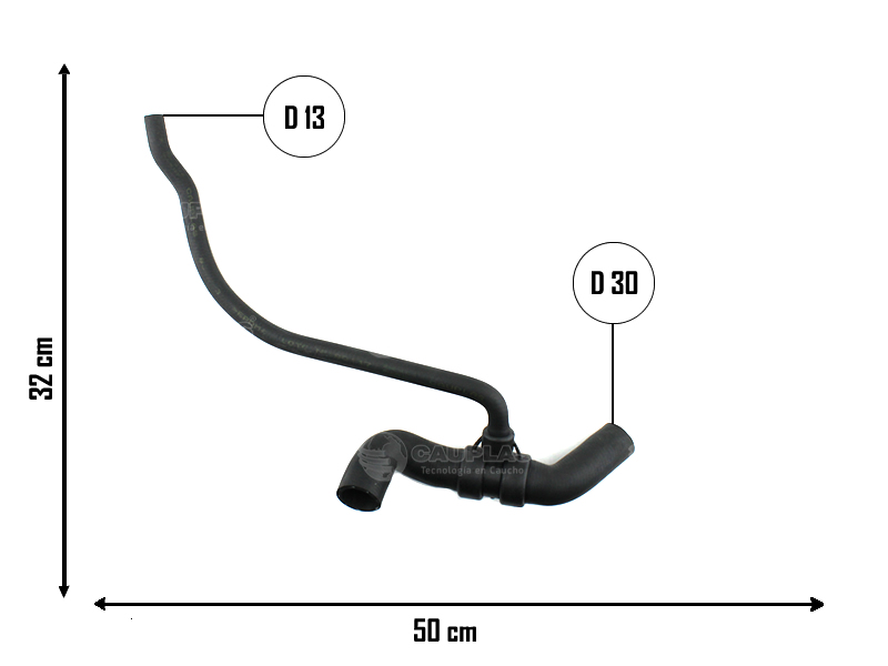CAUPLAS MANGUERA RADIADOR SUPERIOR PEUGEOT 106 CITROEN SAXO OEM:1343T2 96220892