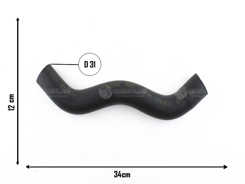 CAUPLAS MANGUERA RADIADOR SUPERIOR FIAT 147 II FIORINO I