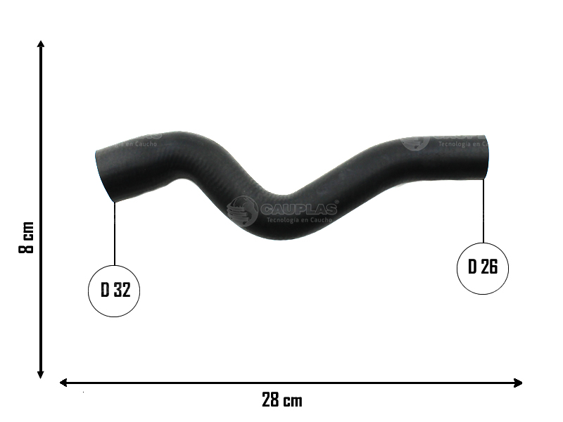CAUPLAS MANGUERA RADIADOR SUP C4/C4 PICASSO P3008 301 307 308 OEM:1343KX 1351VT 9684639680