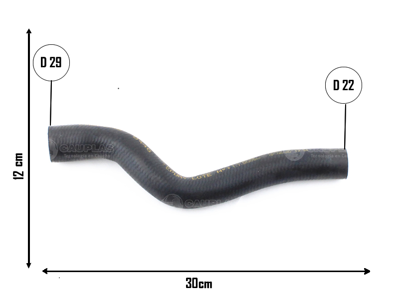 CAUPLAS MANGUERA RADIADOR SUPERIOR PEUGEOT 307 OEM:1343GK =YACO 3622