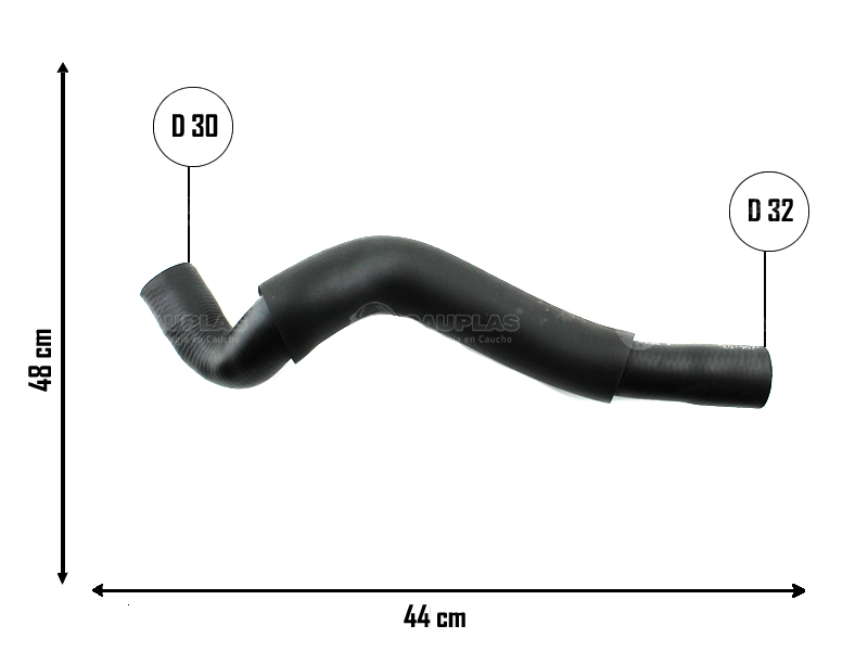 CAUPLAS MANGUERA RADIADOR SUPERIOR PEUGEOT 405  =YACO 2615