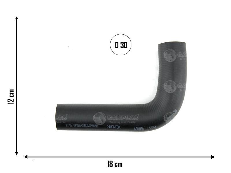 CAUPLAS MANGUERA RADIADOR SUPERIOR PEUGEOT 406