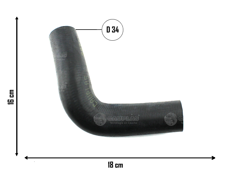CAUPLAS MANGUERA RADIADOR SUPERIOR PEUGEOT 504 OEM:1343410