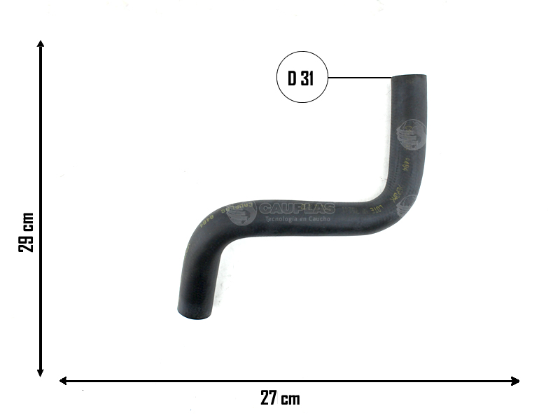 CAUPLAS MANGUERA RADIADOR SUPERIOR FIAT LINEA I  =YACO 3745