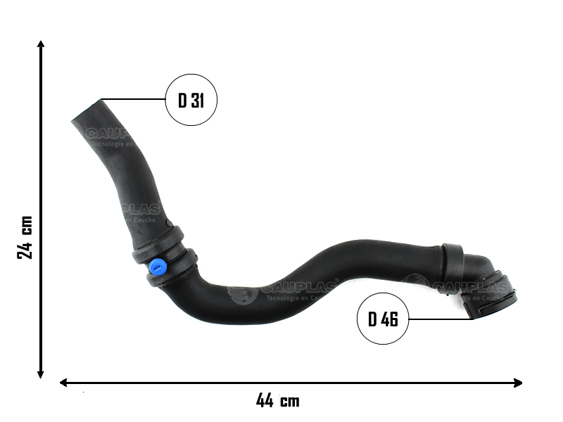 CAUPLAS MANGUERA RADIADOR SUPERIOR FIAT LINEA I