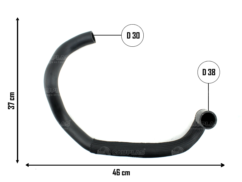 CAUPLAS MANGUERA RADIADOR SUPERIOR PEUGEOT PARTNER I OEM:1343AX =YACO 2843