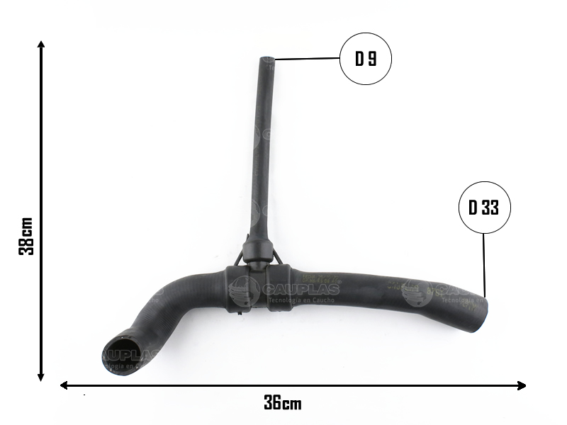 CAUPLAS MANGUERA RADIADOR INFERIOR FIAT TEMPRA OEM:7747839