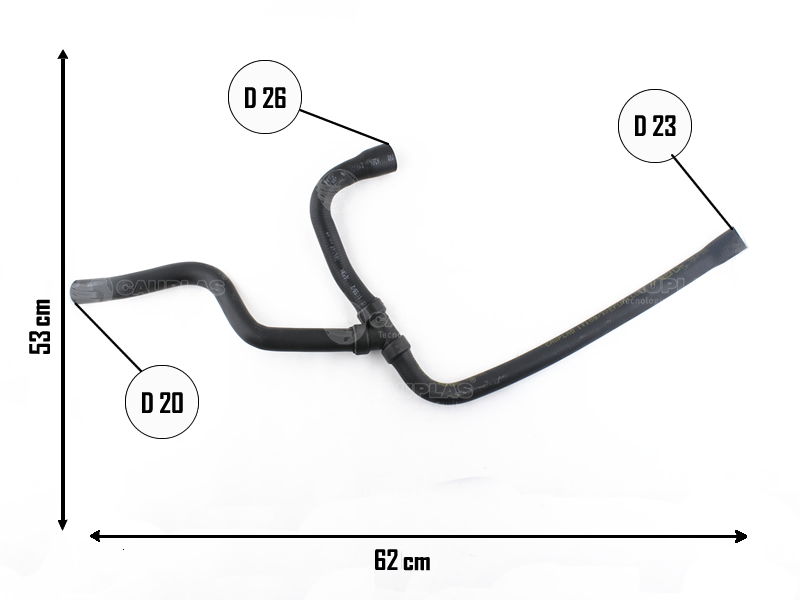 CAUPLAS MANGUERA RADIADOR INFERIOR FORD TRANSIT IV