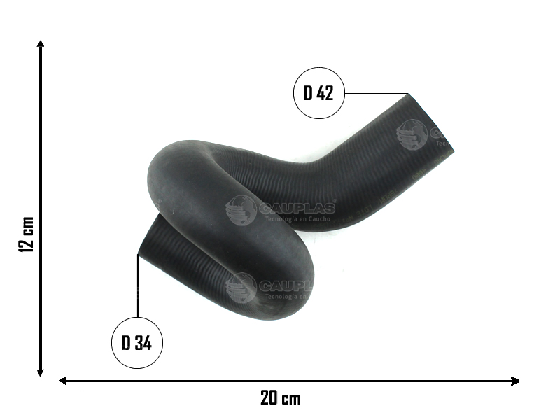 CAUPLAS MANGUERA RADIADOR SUPERIOR CHEVROLET ASTRA I  =YACO 2483/3469