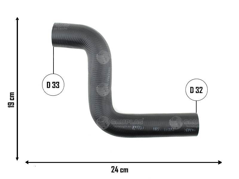 CAUPLAS MANGUERA RADIADOR INFERIOR VW GOLF III OEM:1H0121151C