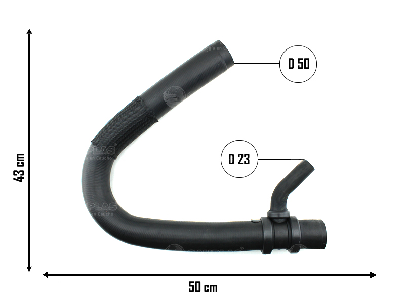 CAUPLAS MANGUERA RADIADOR INFERIOR FORD CARGO OEM:4C458286BE