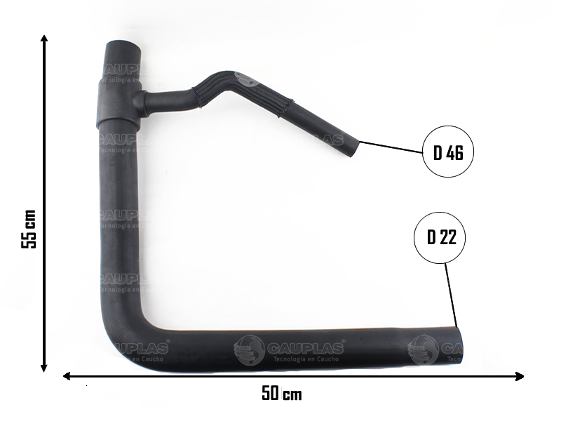 CAUPLAS MANGUERA RADIADOR INFERIOR FORD CARGO OEM:AC458286BB