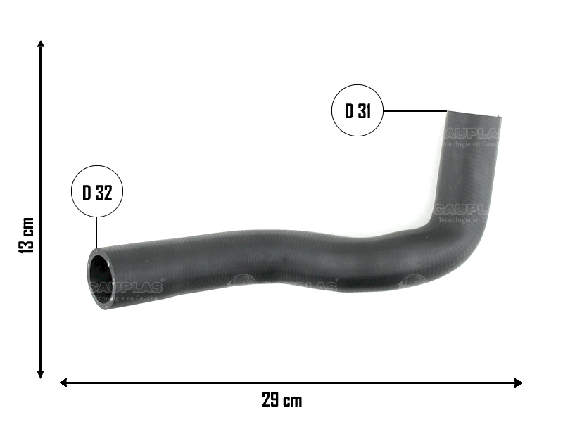 CAUPLAS MANGUERA RADIADOR INFERIOR FORD TRANSIT OEM:7238498