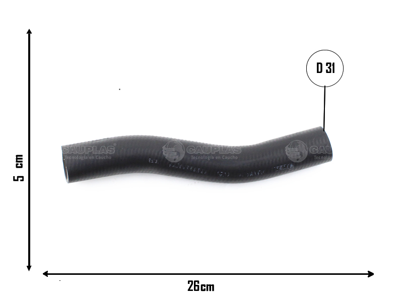 CAUPLAS MANGUERA RADIADOR INFERIOR TOYOTA HILUX I-II OEM:1657235140D