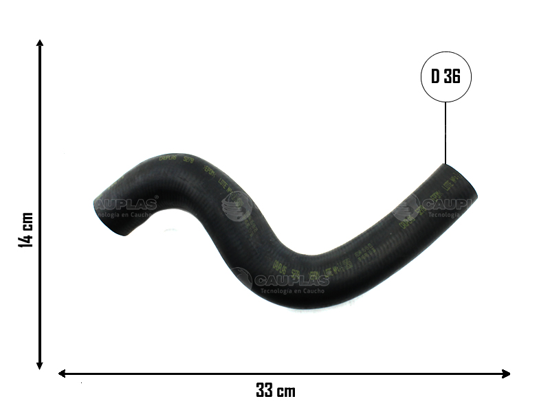 CAUPLAS MANGUERA RADIADOR INFERIOR TOYOTA HILUX III OEM:1657267120 =YACO 2449