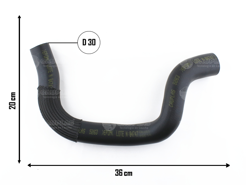 CAUPLAS MANGUERA RADIADOR INFERIOR TOYOTA  LAND CRUISER OEM:1657175100 =YACO 2877