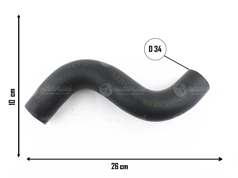 CAUPLAS MANGUERA RADIADOR INFERIOR TOYOTA COROLLA OEM:1657227040
