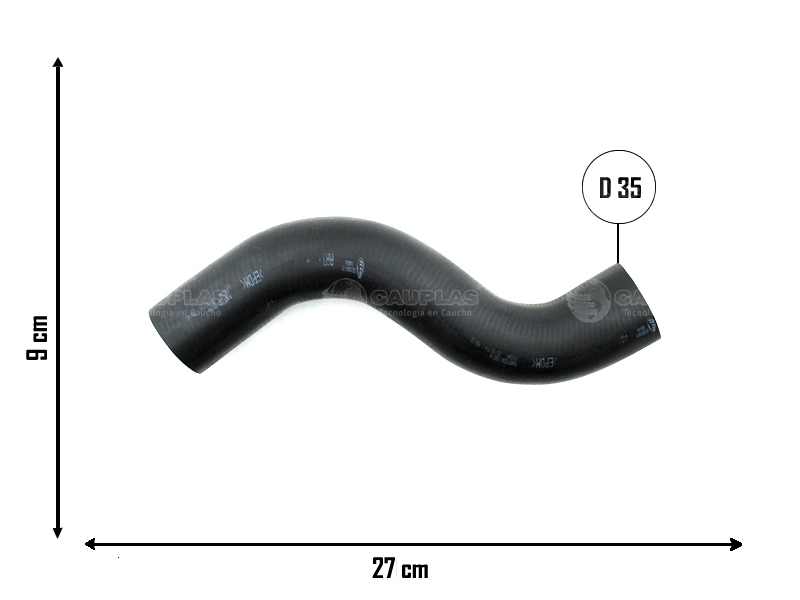 CAUPLAS MANGUERA RADIADOR INFERIOR TOYOTA LAND CRUSIER OEM:167166030